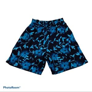 D.P.S. New York Blue Shorts with Floral Print